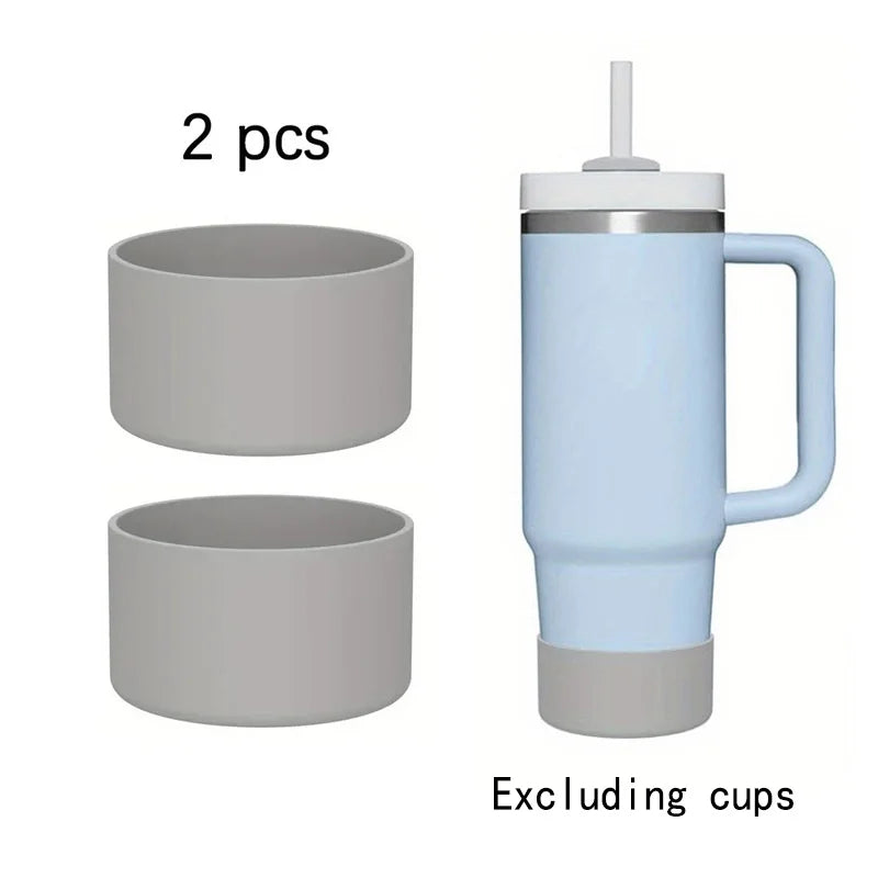 1/2PC 7.5cm Silicone Cup Boot Bottom Anti-slip Protective Sleeve Cover For Stanley 40oz Tumbler Thermos Cup 30oz Water Bottle