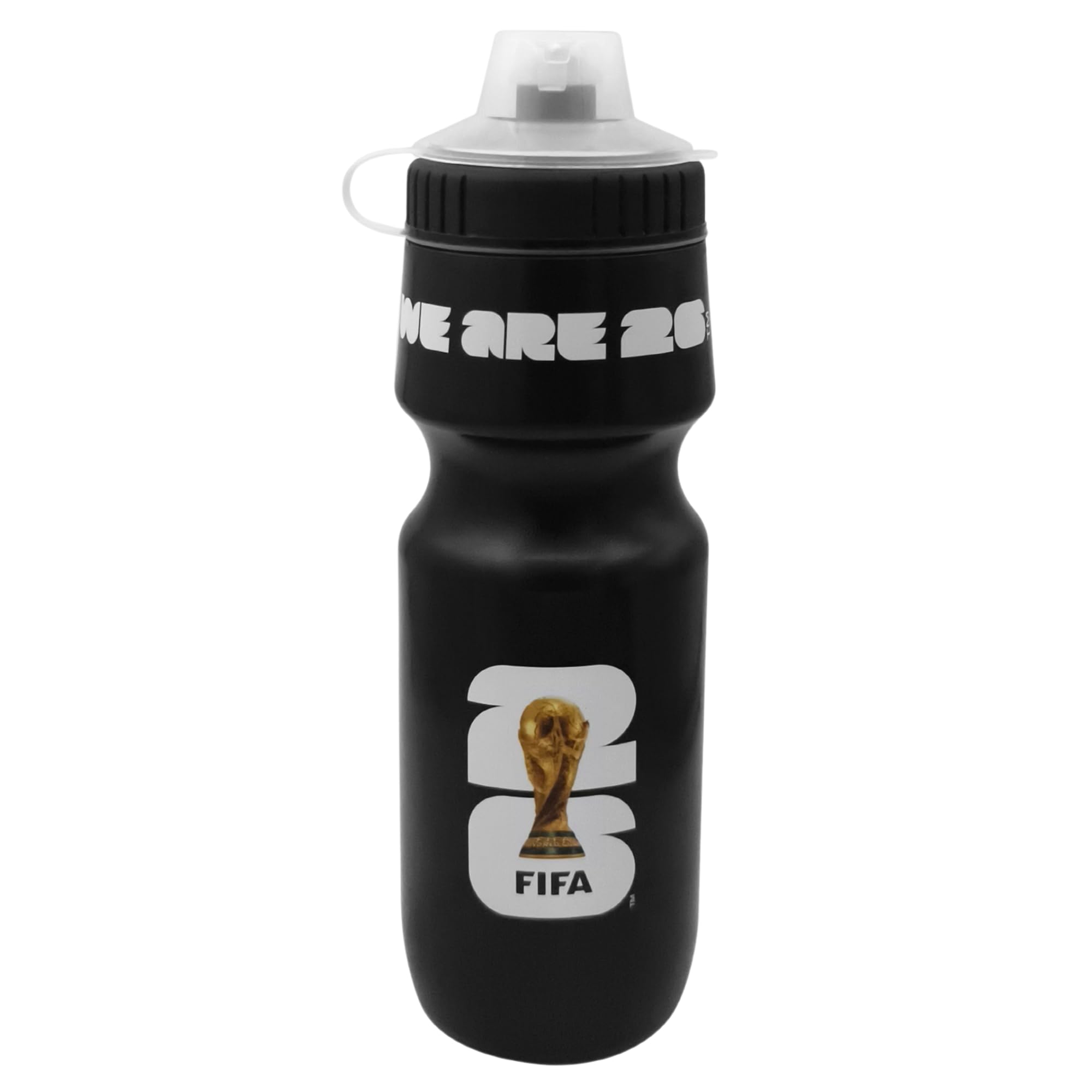 Official FIFA World Cup 2026 Edition - 24oz Refillable Squeeze Water Bottle - BPA-Free, Reusable, Dishwasher Safe with Pull-Top Cap - Designed for Everyday Use - Sports Games, Bike Rides, School, Work