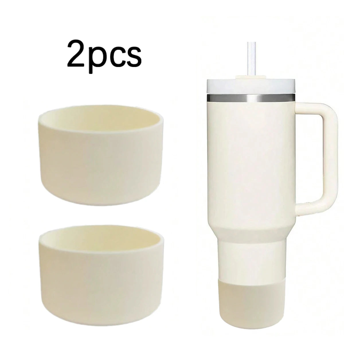 1/2PC 7.5cm Silicone Cup Boot Bottom Anti-slip Protective Sleeve Cover For Stanley 40oz Tumbler Thermos Cup 30oz Water Bottle