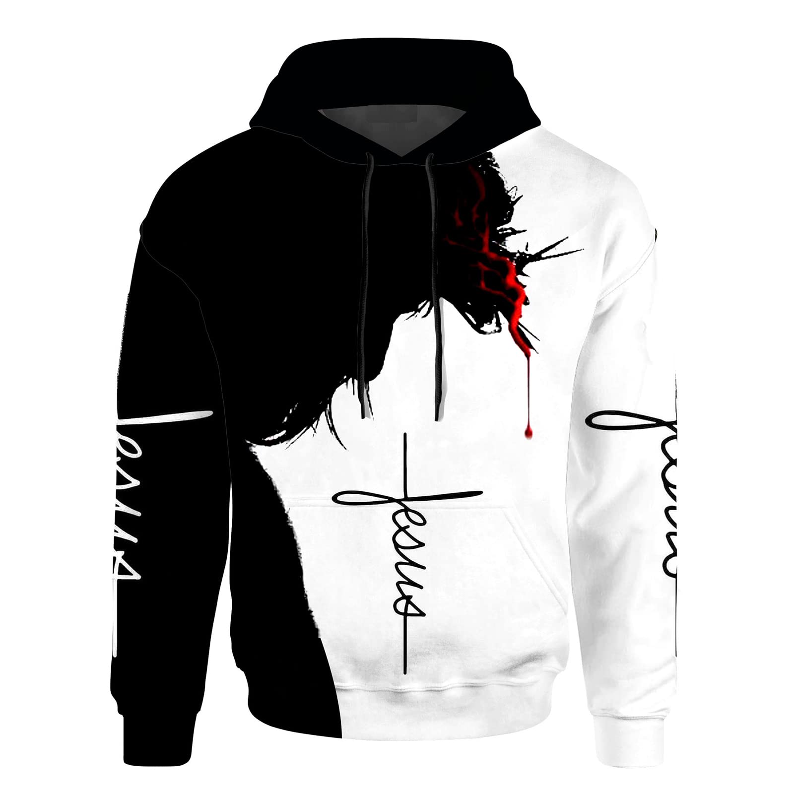 Unisex 3D Realistic Printed Novelty Hoodies for Men Women Cool Graphic Hooded Sweatshirt