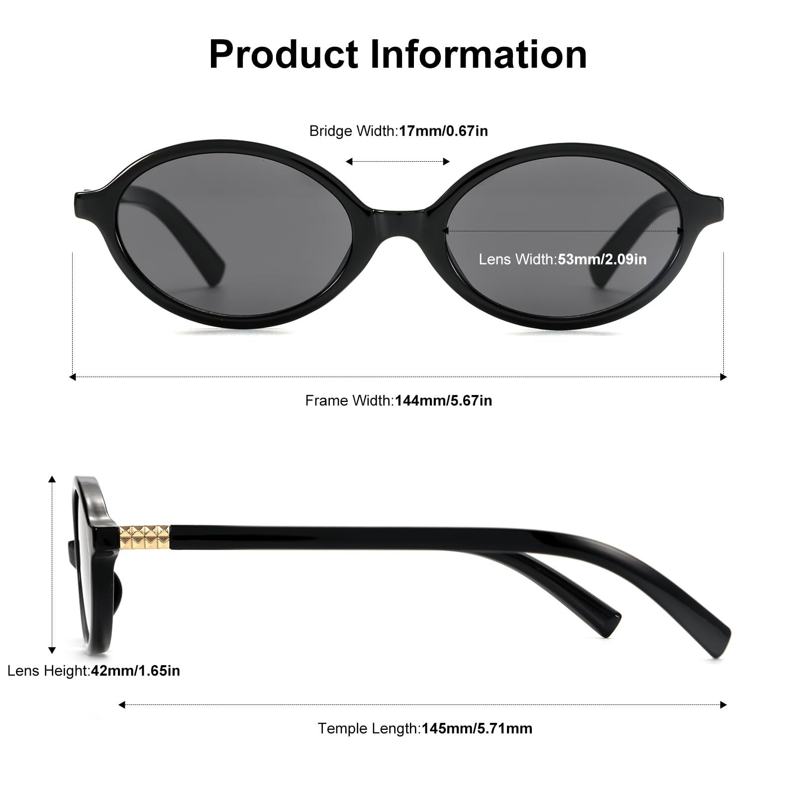ViewJoy Retro Oval Sunglasses for Women Vintage 90s Y2K Trendy Designer Sun Glasses