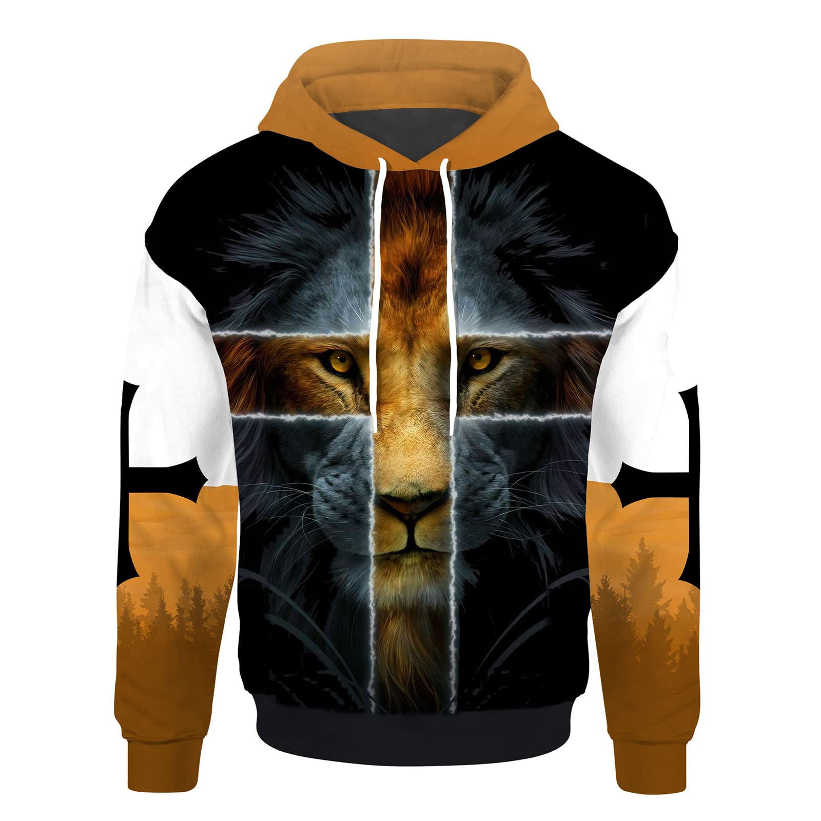 Unisex 3D Realistic Printed Novelty Hoodies for Men Women Cool Graphic Hooded Sweatshirt