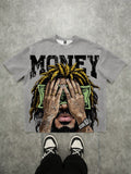 The new men's T-shirt for the summer of 2025 features a casual fashionable soft and breathable 3D letter pattern print